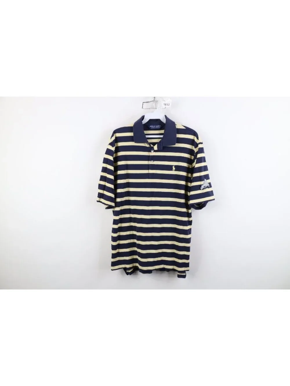 Vintage Polo Golf Ralph Lauren Mens Medium Faded Striped Color Block Polo Shirt